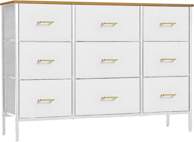 Wide TV Stand Modern TV Console, 9 Drawers Dresser by VASICAR