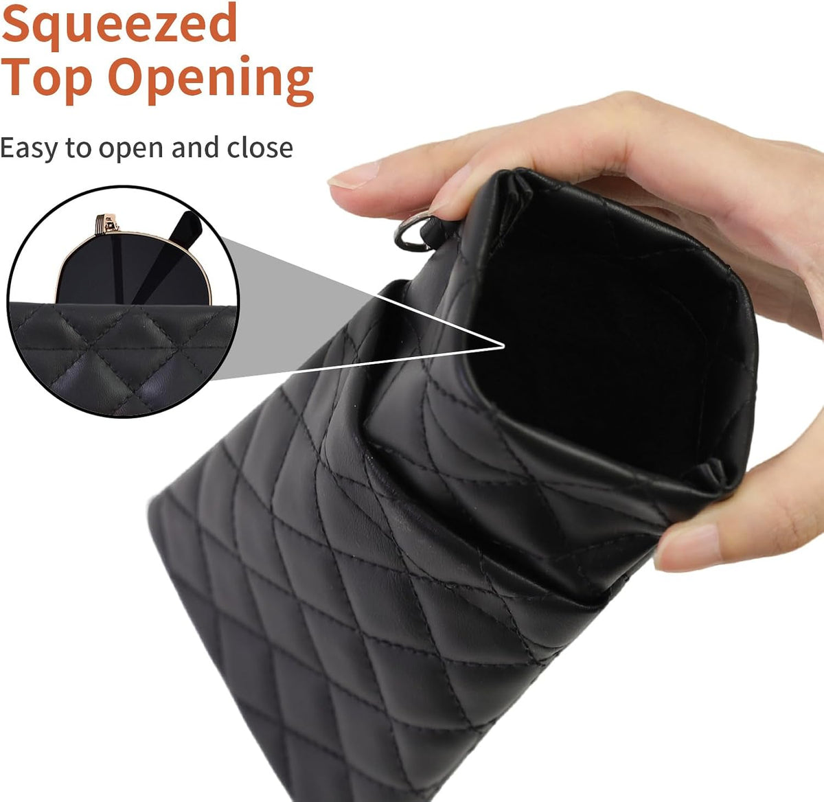 Double Eyeglass Case Soft Dual Glasses Case for Women Men Travel