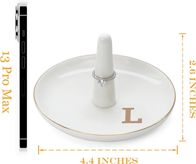 HOME SMILE Initials Ring Holder Jewery Tray - Image 5