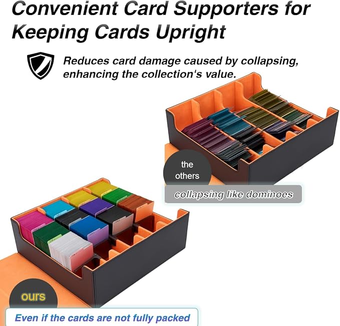Venssu Card Storage Box With 24 Colorful Divider Tabs, 3000+ Mtg Deck Box - Image 4