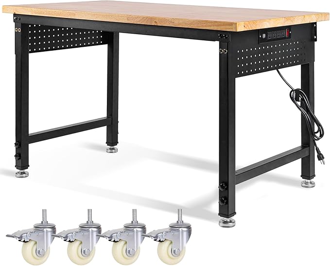 48" L×24”W Adjustable Workbench - Image 8