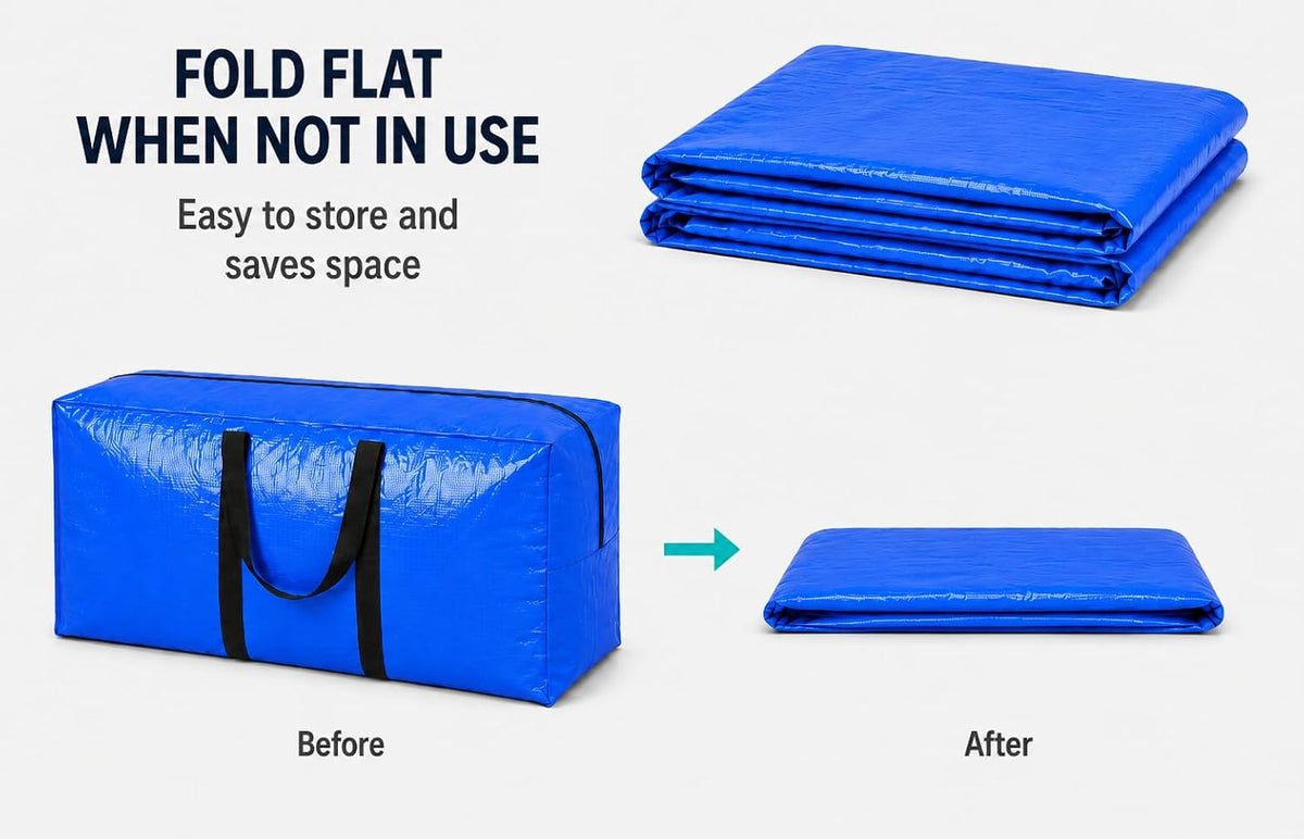 60 Gallon Extra Large Storage Bags Bins, Giant XXL Moving Storage