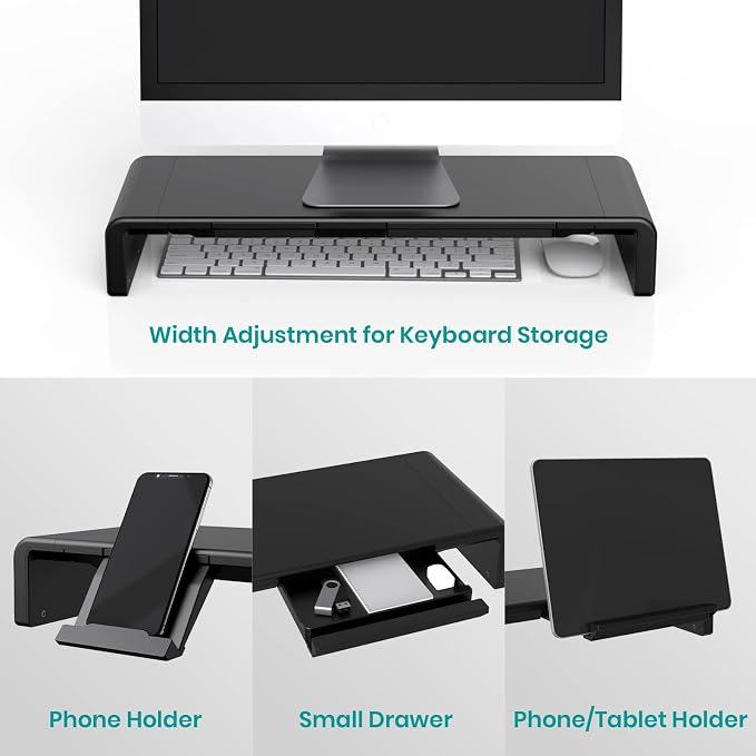 2 Pack Computer Monitor Stand, Klearlook Foldable Monitor Stand Riser, Height - Image 6