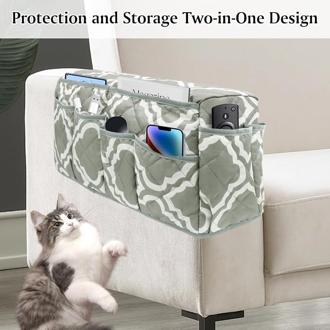 Remote Control Holder, Non Slip Bedside Armchair Caddy, Recliner Arm Caddy - Image 4