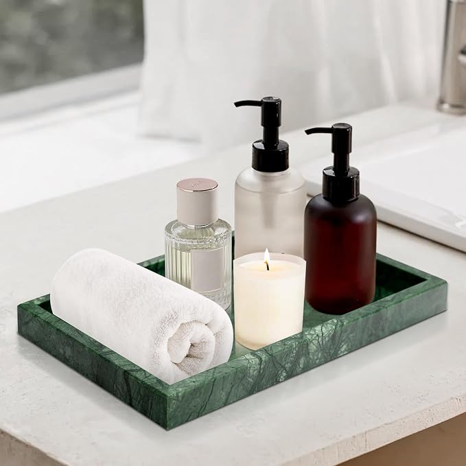 Green Marble Tray, Pure Natural Vanity Tray, Marble Trays - Image 6