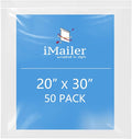 iMailer- 20" x 30" 50 Pack- 2 Mil Resealable Zip Bags- Clear Plastic Bags by iMailer