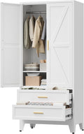 71" Tall Metal Wardrobe Cabinet by LCAOPC