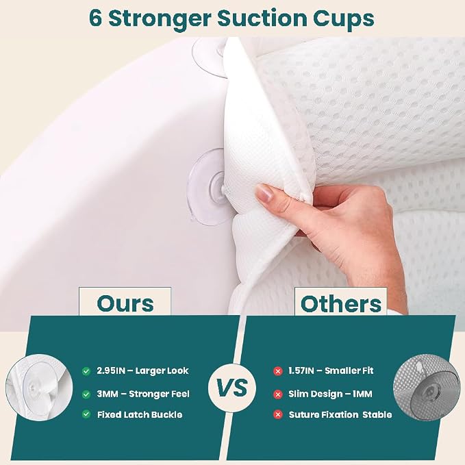 Bathtub Tray and Bath Pillow Set – Expandable Bamboo Bathtub Caddy - Image 5