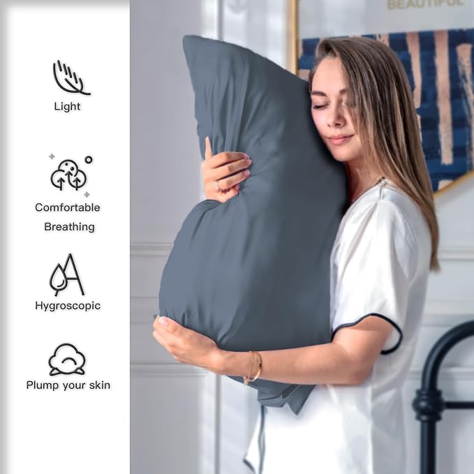 Mulberry Silk Pillow Cases for Hair and Skin Queen Size Silk Pillowcase - Image 3