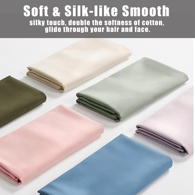 Pillow Cases Queen Size 2 Pack, Bamboo Rayon Cooling Pillowcases - Image 6