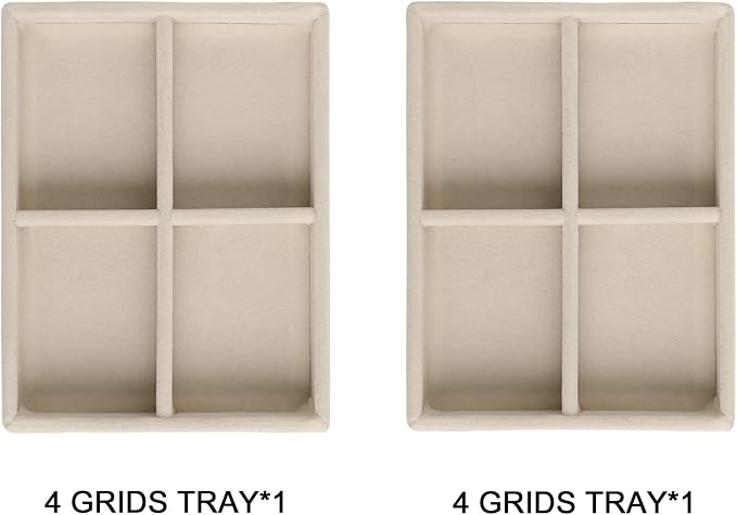 Frebeauty Small Jewelry Tray Set, Stackable Velvet Jewelry Organizer Tray - Image 2