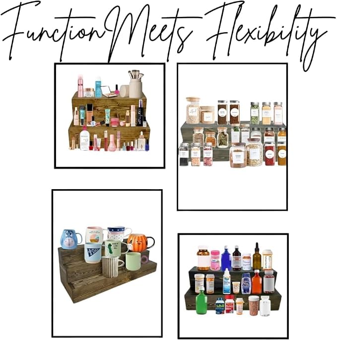 2 Tiered Countertop Liquor Bottle Display Shelf — Holds 26 Bottles Bar - Image 9