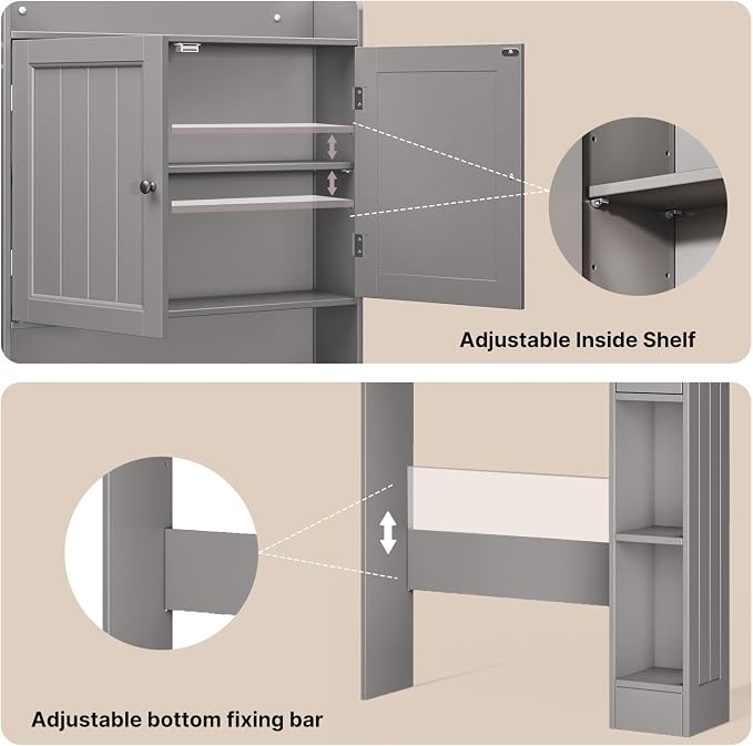 Ahomly Over The Toilet Storage Cabinet, 32.3" W Over Toilet Bathroom Organizer - Image 5