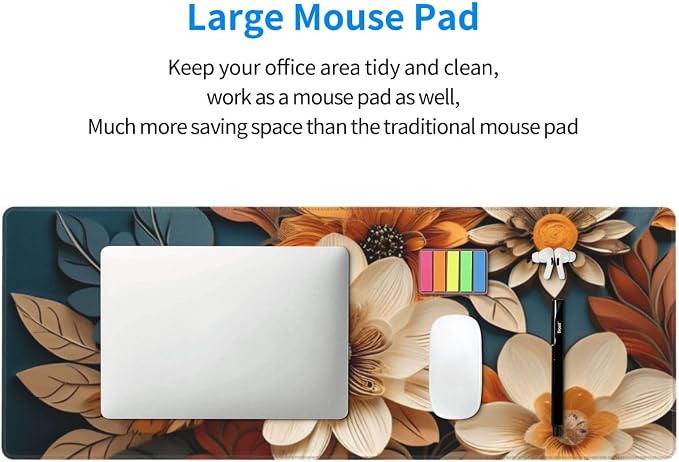 Gaming Mouse Pad, Large Non-Slip Rubber Base Mousepad, Keyboard Mouse Mat - Image 8