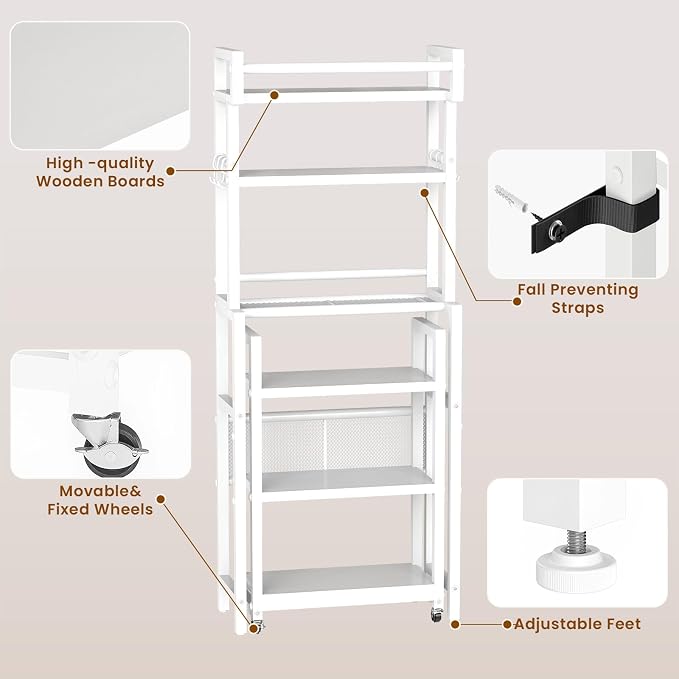 Recaceik 6-Tier Over The Toilet Storage Shelf - Image 4