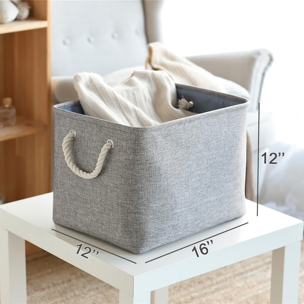 TcaFmac Organization and Storage Basket for Organizing - Large 2 Pack