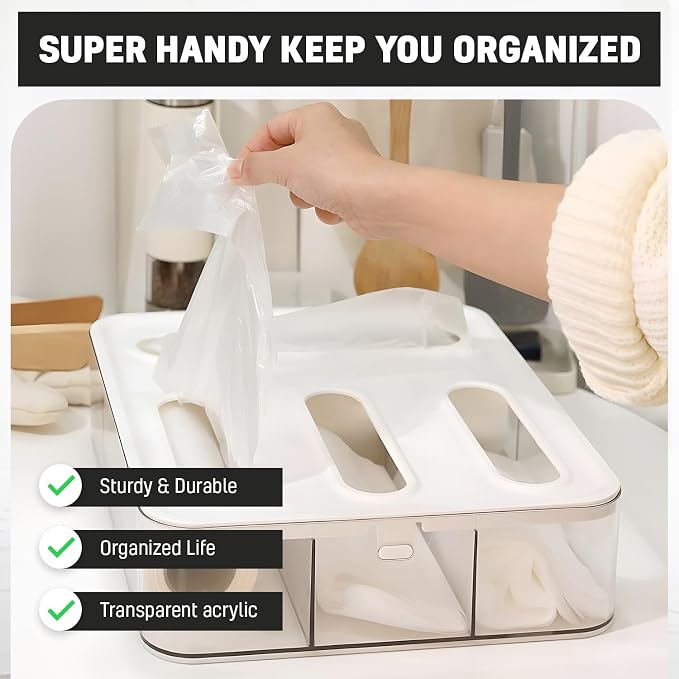 HIMUS Food Storage Bag Organizer - 4 in 1 Plastic Baggie Organizer - Image 3
