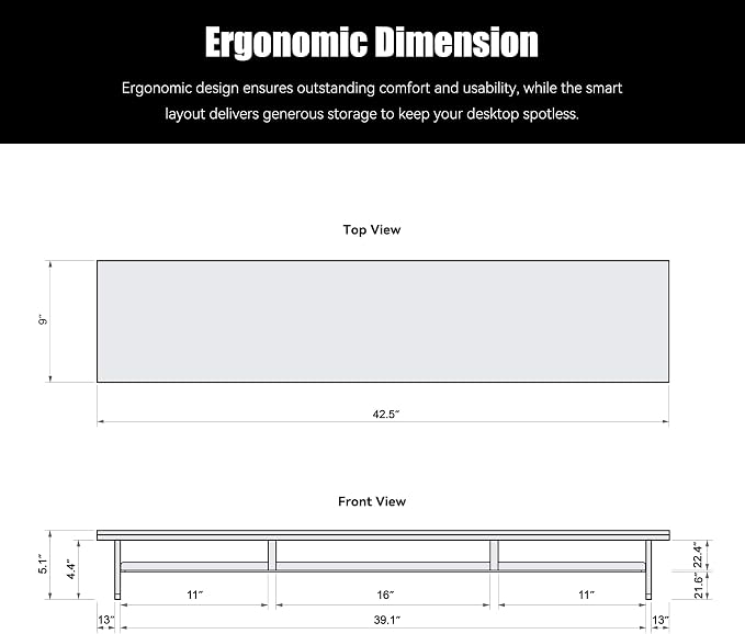 Dual‑Tier Monitor Stand for Modern Desk Setup – Minimalist Wooden and Metal - Image 5