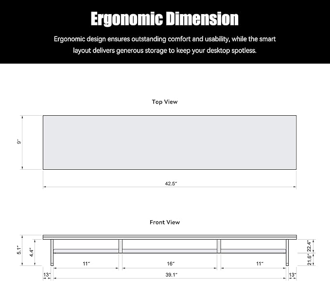 Dual‑Tier Monitor Stand for Modern Desk Setup – Minimalist Wooden and Metal - Image 6