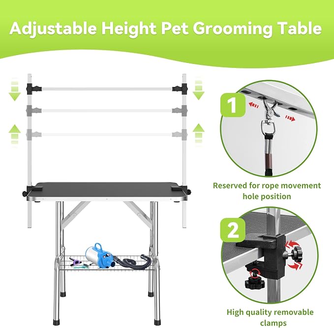 36" Large Dog Grooming Table, Non-Slip Tabletop - Image 4