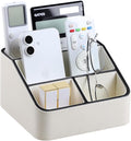 Remote Control Holder, PU Leather Small Desk Organizer by MEIBOOCH
