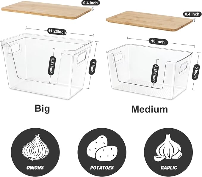 Pantry Organizers and Storage, Stackable Plastic Pantry Organizer - Image 2