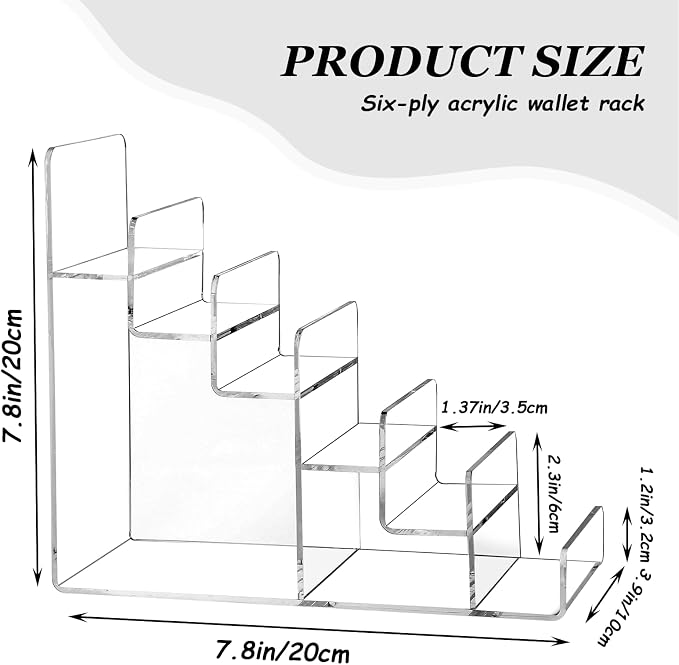 Acrylic Wallet Display Stand Purse Handbag Organizer, Acrylic Display Shelf - Image 2