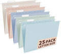 25-Pack Morandi Hanging File Folders,Letter Size with 35 Transparent