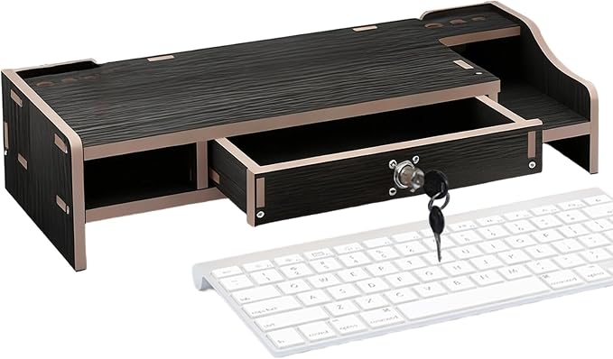 Monitor Riser - Wooden Desktop Organizer Shelf - Desktop Organizer - - Image 6