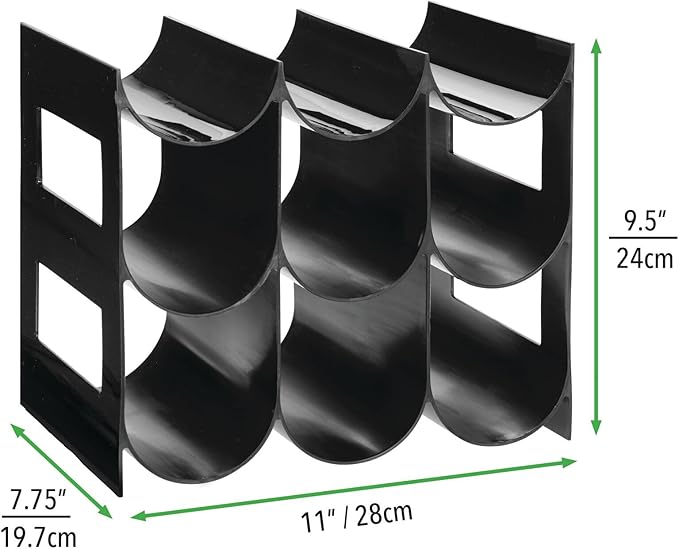mDesign Plastic Water Bottle Organization/Wine Rack Storage Organizer - Image 4