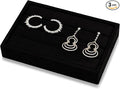 Oirlv 3 Slots Velvet Small Ring Organizer Earrings Trays Showcase Display by Oirlv