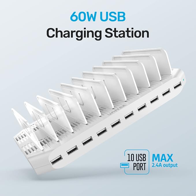 【5PCS】 Unitek Multi Charging Station, 10-Port USB Charger - Image 4
