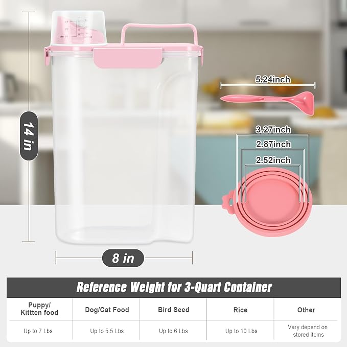 Pet Dog Cat Food Storage Container 5 to 7 lbs - Image 2