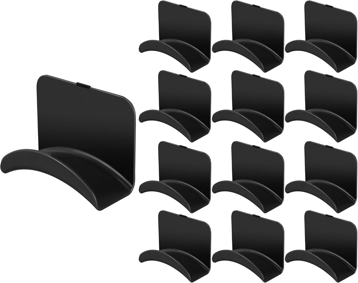 12 Pcs Headphone Wall Hangers Headset Holder Hooks, Black