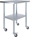 AmGood 24" x 30" Stainless Steel Work Table by AmGood