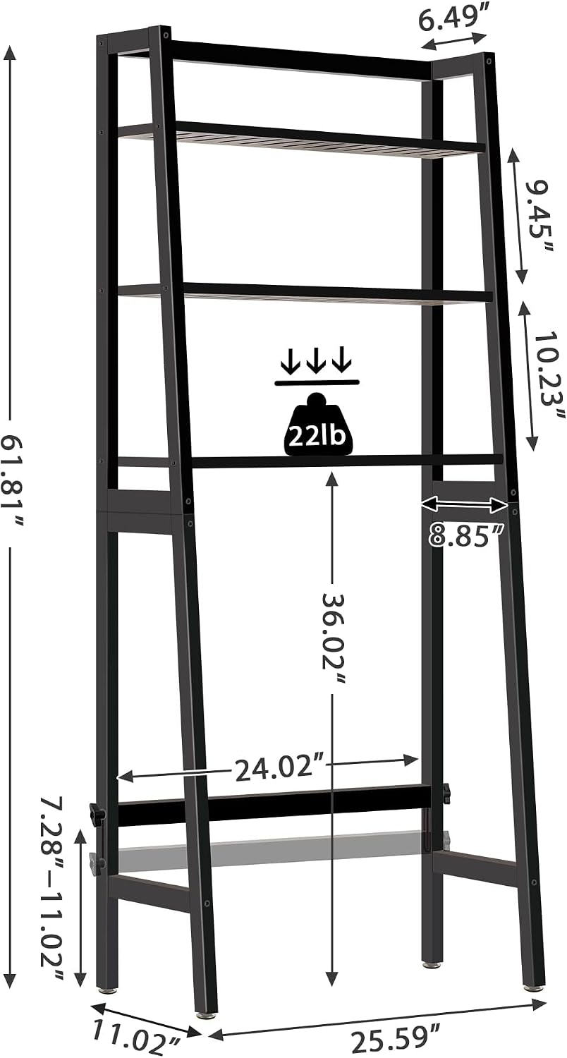 MallKing Over-The-Toilet Storage Rack, Wooden 3-Tier Over-The-Toilet