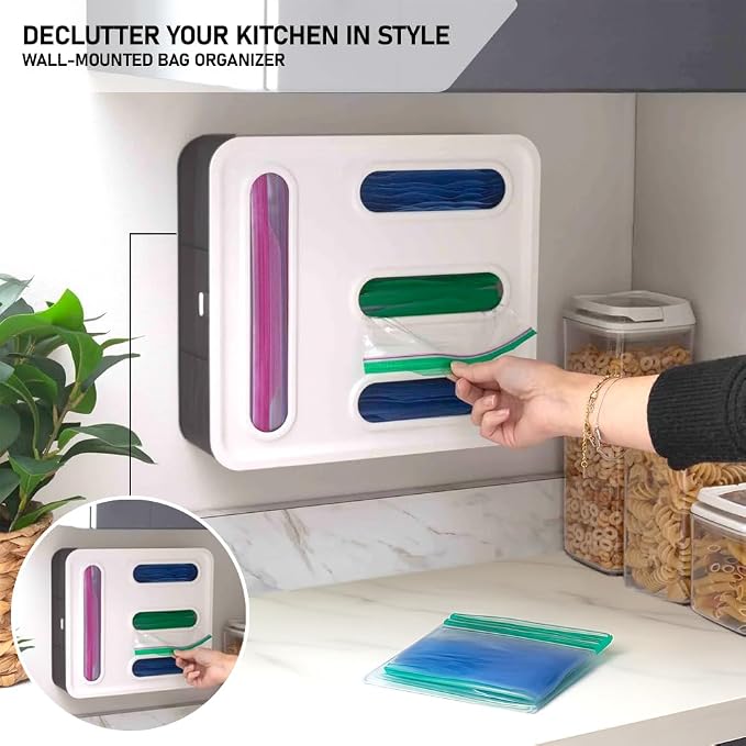 FALAH Food Storage Bag Organizer, 4 in 1 Plastic Bag Organizers - Image 5