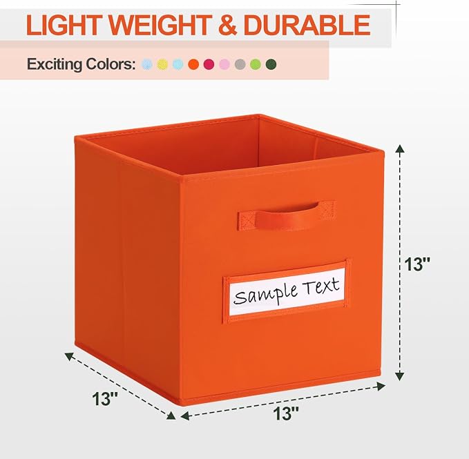 artsdi 13x13 storage cube bins Foldable Fabric storage cubes - Image 2