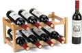 Wine Rack 8 Bottle 2-Tier Eco-Friendly Bamboo Wine Storage Easy-Assembly by Homevany