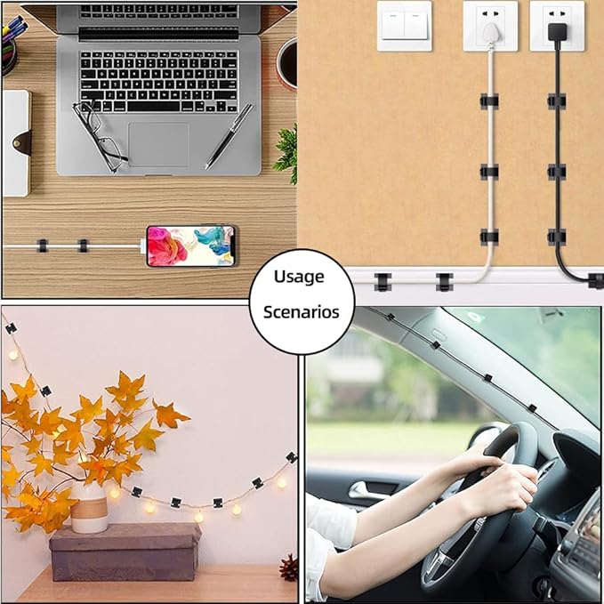 100 PCS Cable Clips Cord Organizer, Wire Holder - Image 7