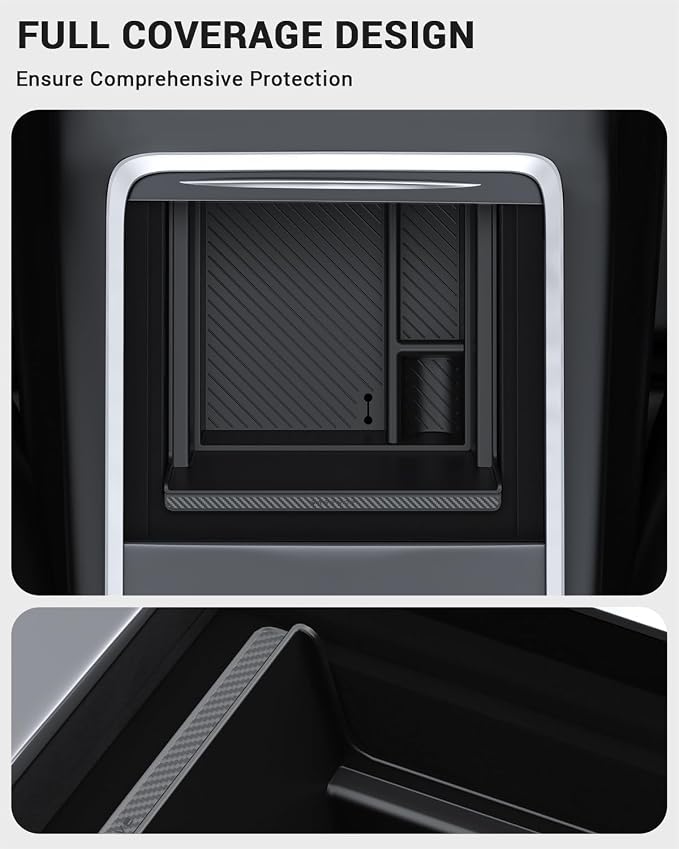 BASENOR 2021-2024 Tesla Model Y/3 Center Console Organizer Tray Console Hidden - Image 9