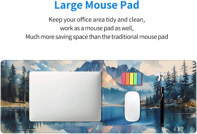 Gaming Mouse Pad, Large Non-Slip Rubber Base Mousepad, Keyboard Mouse Mat - Image 8