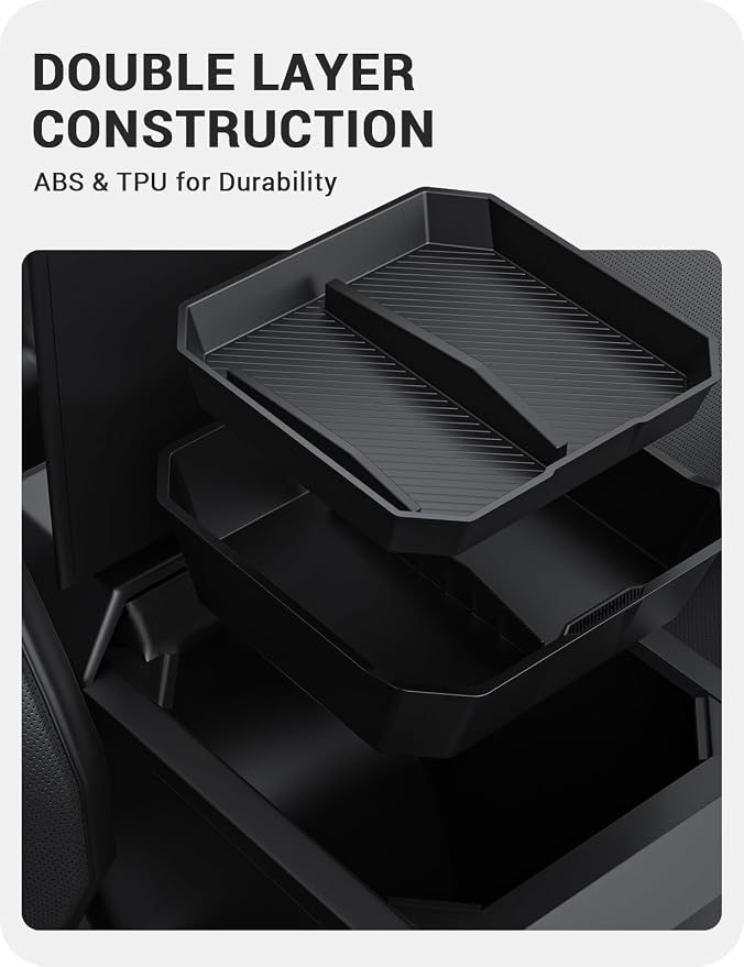 BASENOR 2024 2025 Tesla Cybertruck Center Console Organizer Tray Armrest - Image 4