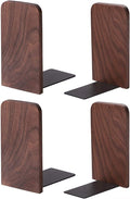 Muso Wood Book Ends for Shelves, Non-Slip Bookends, Heavy Duty Wooden Bookend by Musowood