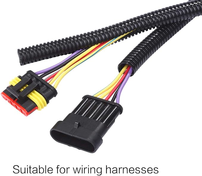 Alex Tech 25ft - 1/2 inch Split Wire Loom Tubing - Black - Image 3