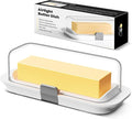 Pisol Butter Dish with Lid for Countertop and Refrigerator Door Shelf, Airtight by Pisol