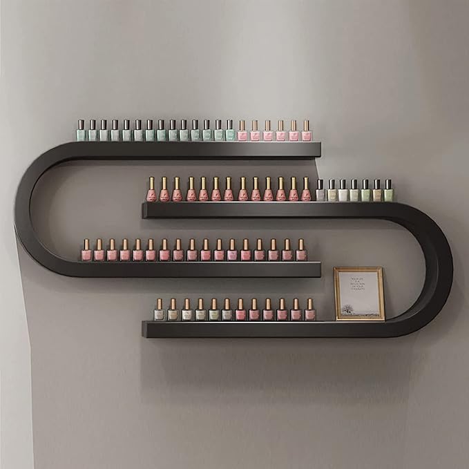 Wall Mounted Nail Polish Bottle Display Rack, U-Shaped Essential Oil Perfume by Unknown