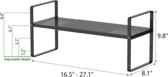 Expandable Cabinet Storage Shelf Stackable Organizer Rack - Image 2