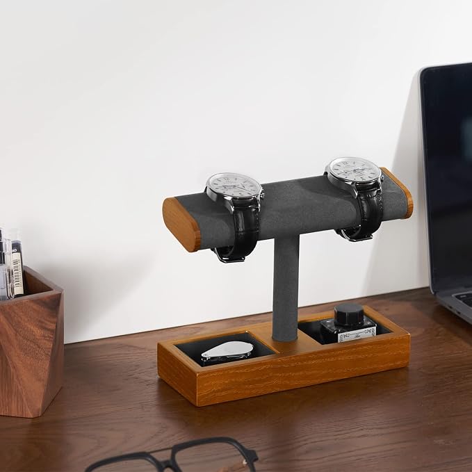 Oirlv Solid Wood Watch Display Stand T-bar Watch Stand - Image 4