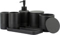 ZCCZ Black Matte Bathroom Accessories Set 6 Pieces by zccz